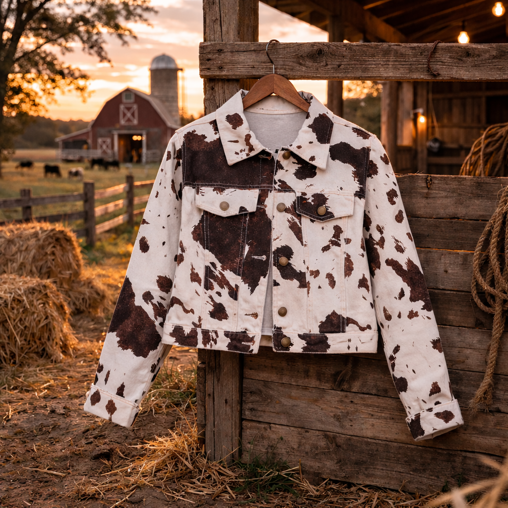 The Hadlee Cow-Print Jacket