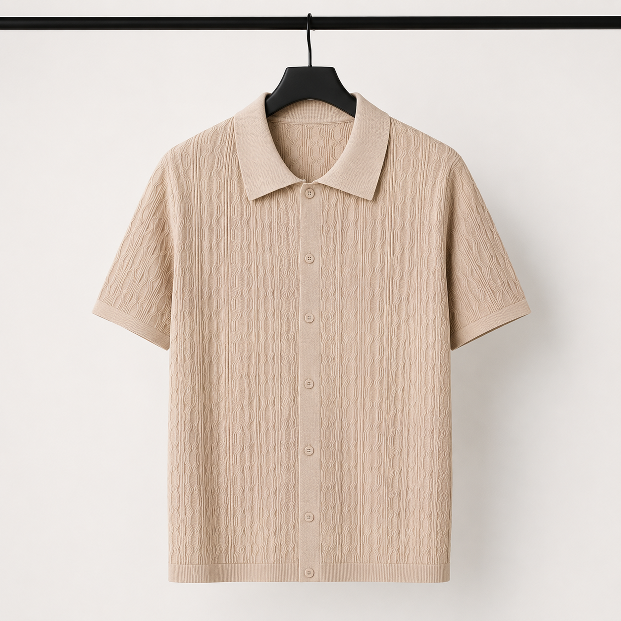 The Riviera Knit Button Up