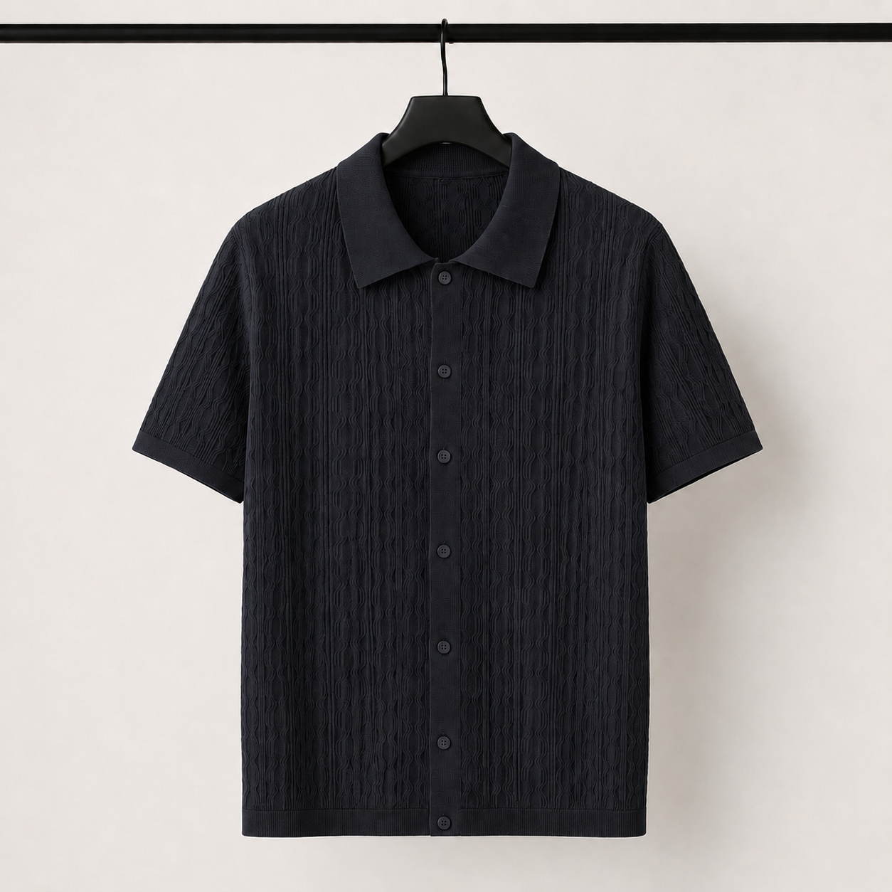 The Riviera Knit Button Up